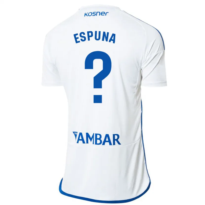 Danxen Mujer Camiseta Nico Espuña #0 Blanco 1ª Equipación 2023/24 La Camisa