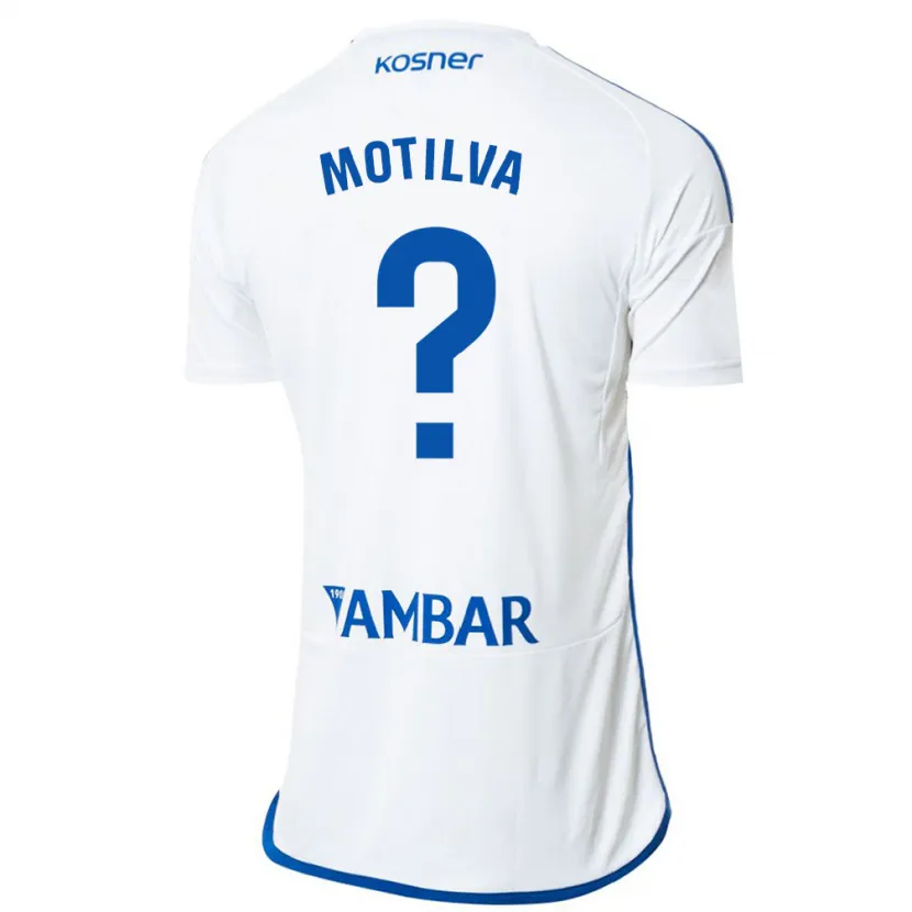 Danxen Mujer Camiseta Adrián Motilva #0 Blanco 1ª Equipación 2023/24 La Camisa