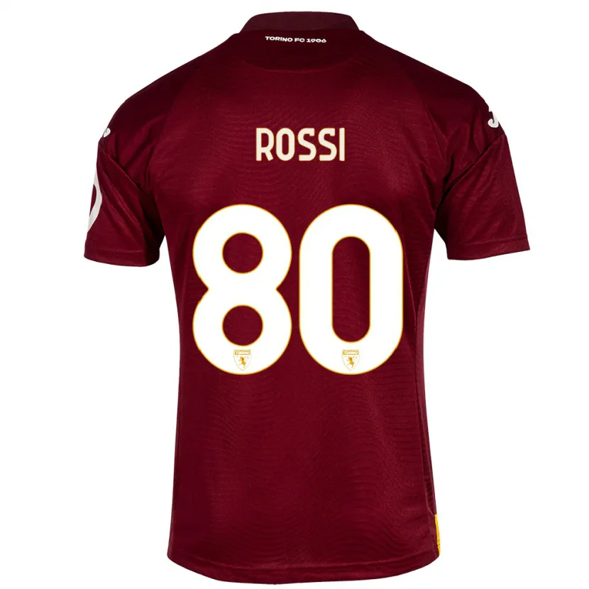 Danxen Mujer Camiseta Simone Rossi #80 Rojo Oscuro 1ª Equipación 2023/24 La Camisa