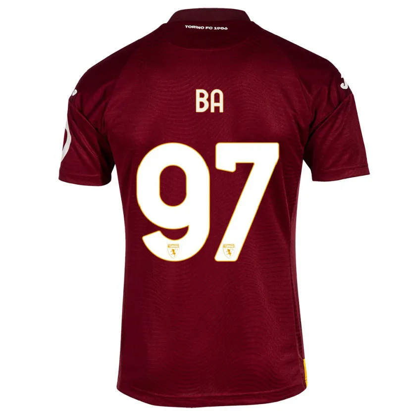 Danxen Mujer Camiseta El-Hadji Ba #97 Rojo Oscuro 1ª Equipación 2023/24 La Camisa