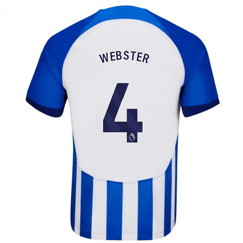 Danxen Mujer Camiseta Adam Webster #4 Azul 1ª Equipación 2023/24 La Camisa