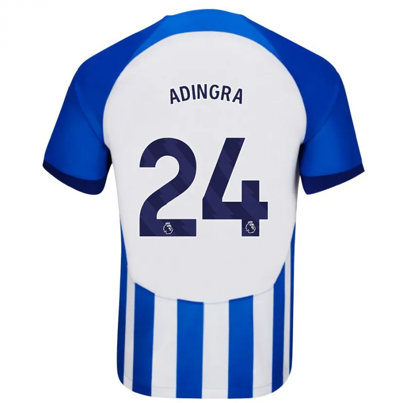 Danxen Mujer Camiseta Simon Adingra #24 Azul 1ª Equipación 2023/24 La Camisa