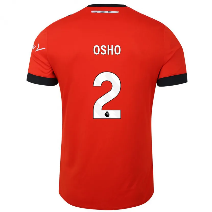 Danxen Mujer Camiseta Gabriel Osho #2 Rojo 1ª Equipación 2023/24 La Camisa