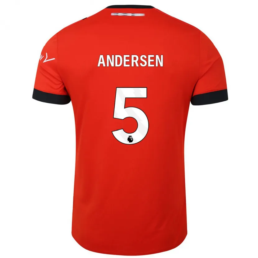 Danxen Mujer Camiseta Mads Andersen #5 Rojo 1ª Equipación 2023/24 La Camisa