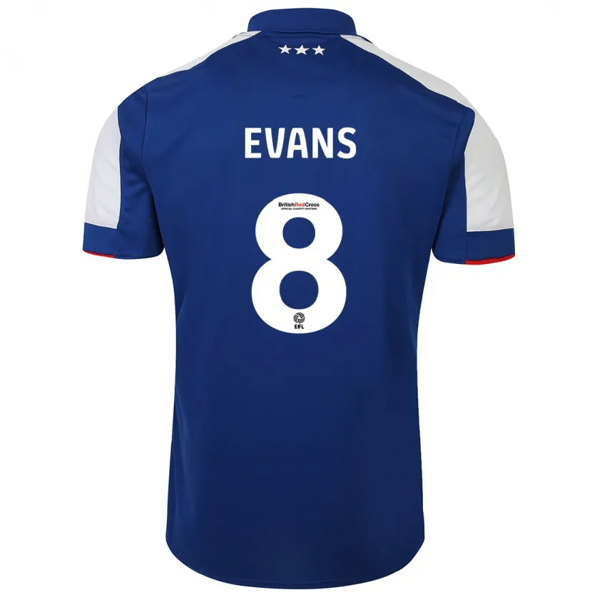 Danxen Mujer Camiseta Lee Evans #8 Azul 1ª Equipación 2023/24 La Camisa