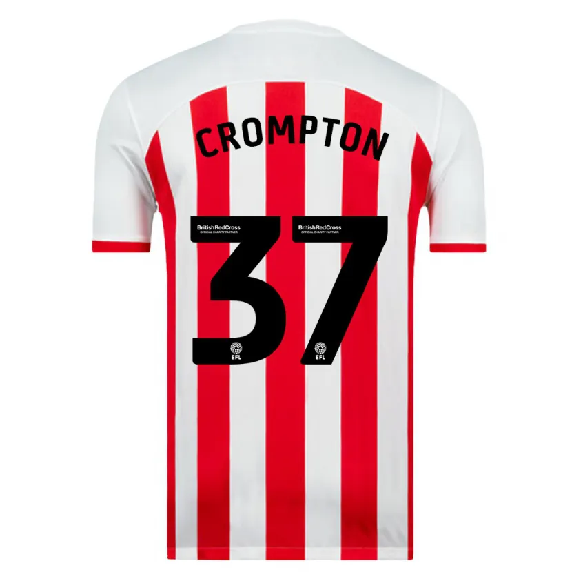 Danxen Mujer Camiseta Ben Crompton #37 Blanco 1ª Equipación 2023/24 La Camisa