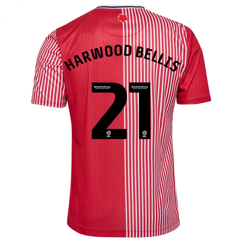 Danxen Mujer Camiseta Taylor Harwood-Bellis #21 Rojo 1ª Equipación 2023/24 La Camisa