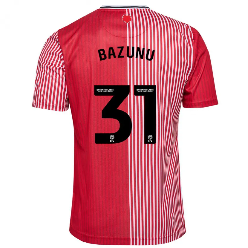 Danxen Mujer Camiseta Gavin Bazunu #31 Rojo 1ª Equipación 2023/24 La Camisa