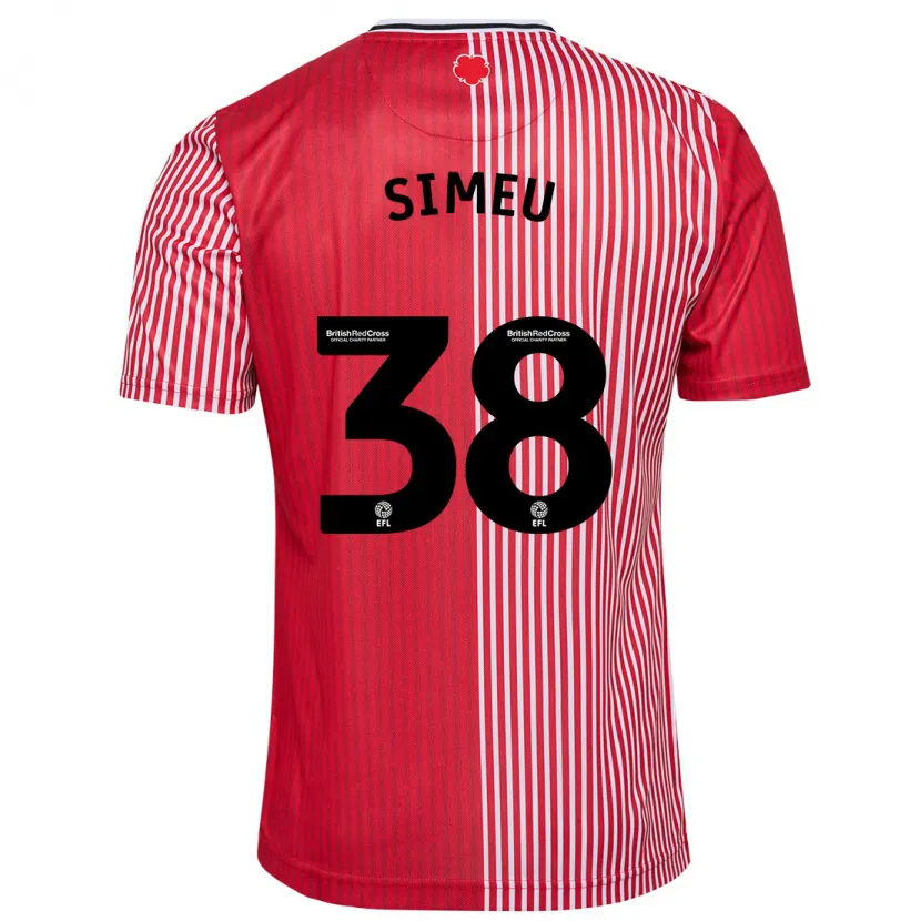 Danxen Mujer Camiseta Dynel Simeu #38 Rojo 1ª Equipación 2023/24 La Camisa