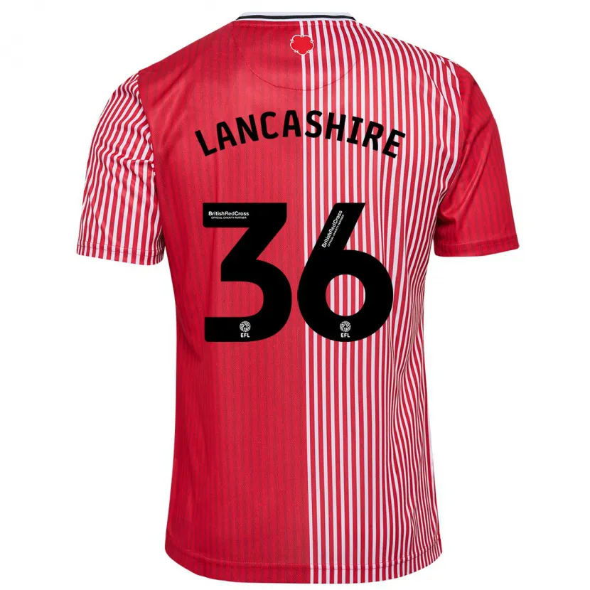 Danxen Mujer Camiseta Olly Lancashire #36 Rojo 1ª Equipación 2023/24 La Camisa