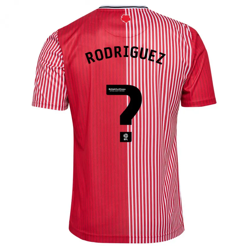 Danxen Mujer Camiseta Alejandro Gomes Rodriguez #0 Rojo 1ª Equipación 2023/24 La Camisa