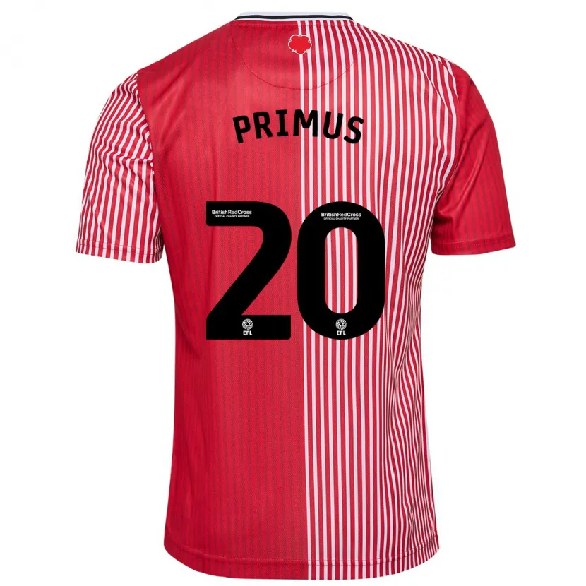 Danxen Mujer Camiseta Atlanta Primus #20 Rojo 1ª Equipación 2023/24 La Camisa