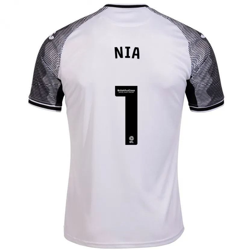 Danxen Mujer Camiseta Ffion Rees Nia #1 Blanco 1ª Equipación 2023/24 La Camisa