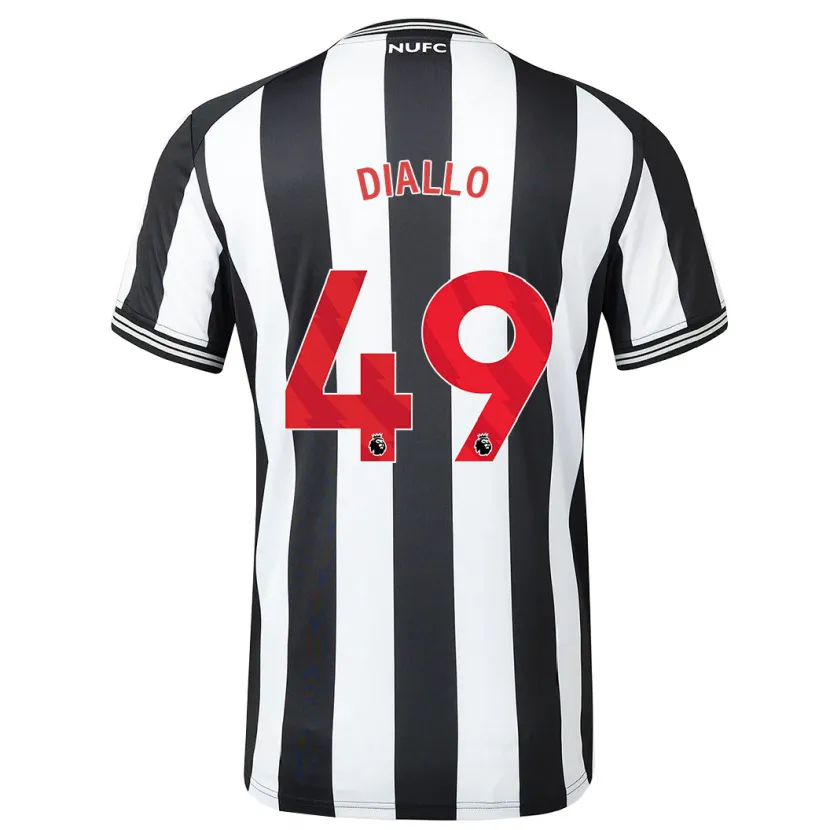 Danxen Mujer Camiseta Amadou Diallo #49 Blanco Negro 1ª Equipación 2023/24 La Camisa