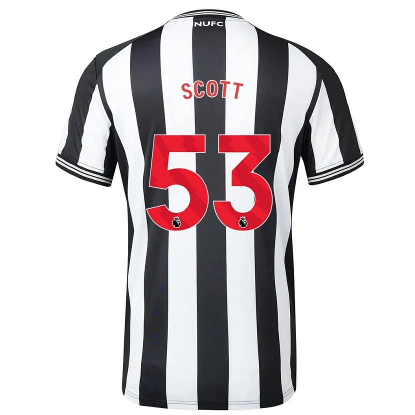 Danxen Mujer Camiseta Joshua Scott #53 Blanco Negro 1ª Equipación 2023/24 La Camisa