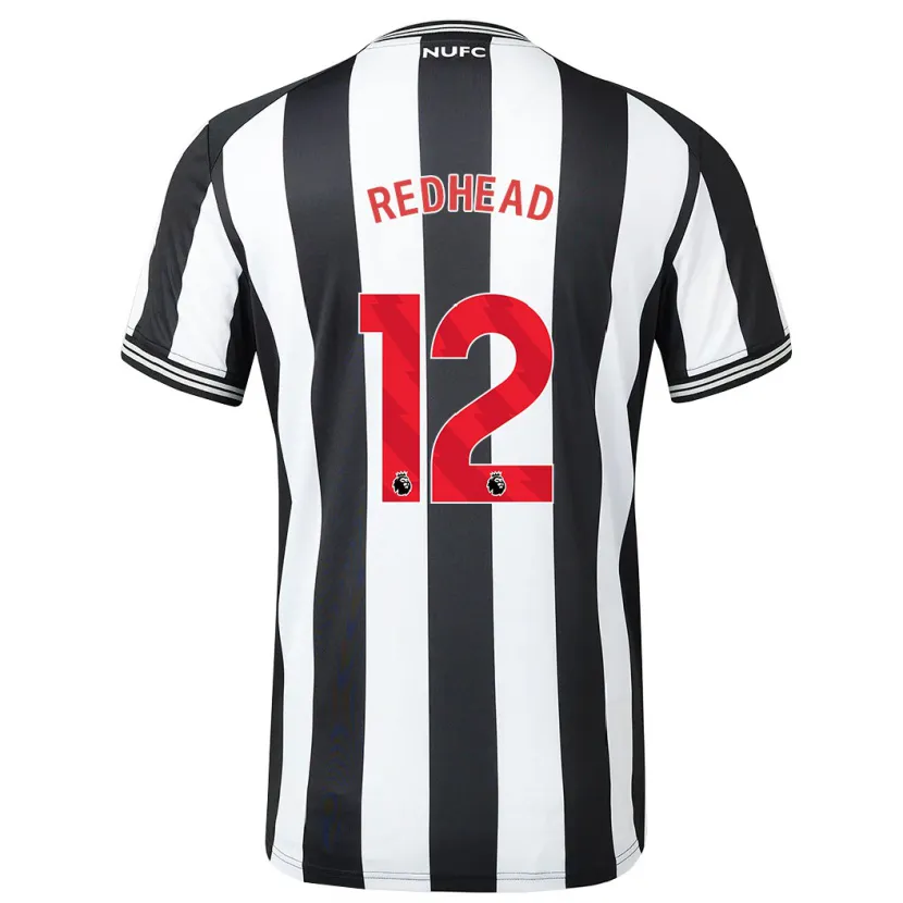 Danxen Mujer Camiseta Cara Milne-Redhead #12 Blanco Negro 1ª Equipación 2023/24 La Camisa