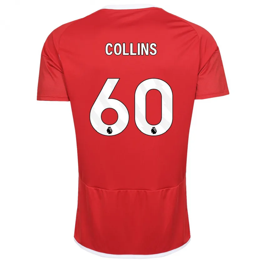 Danxen Mujer Camiseta Sam Collins #60 Rojo 1ª Equipación 2023/24 La Camisa