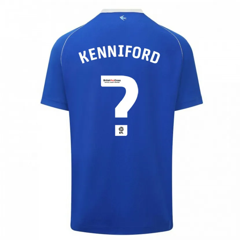 Danxen Mujer Camiseta Kyle Kenniford #0 Azul 1ª Equipación 2023/24 La Camisa