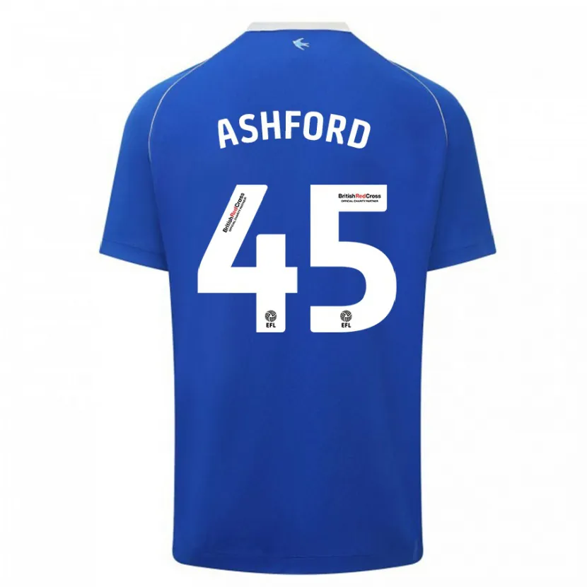 Danxen Mujer Camiseta Cian Ashford #45 Azul 1ª Equipación 2023/24 La Camisa