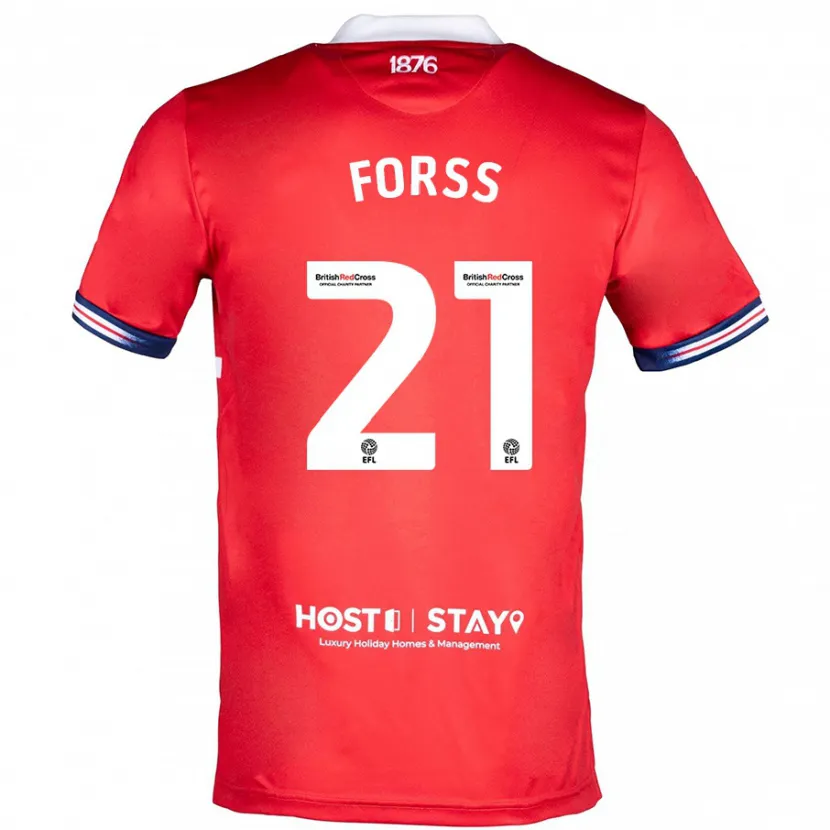 Danxen Mujer Camiseta Marcus Forss #21 Rojo 1ª Equipación 2023/24 La Camisa