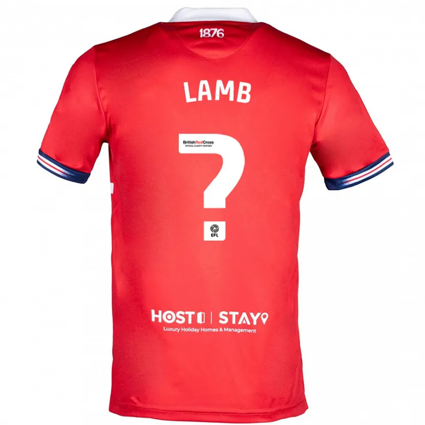 Danxen Mujer Camiseta Oliver Lamb #0 Rojo 1ª Equipación 2023/24 La Camisa