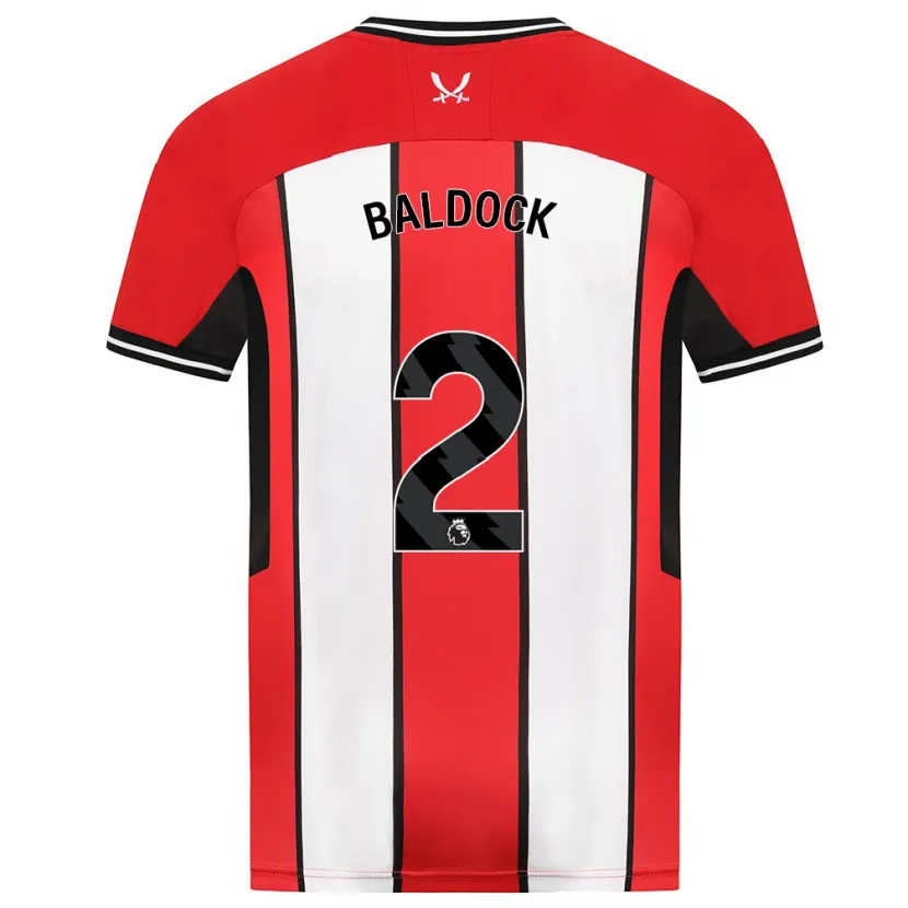 Danxen Mujer Camiseta George Baldock #2 Rojo 1ª Equipación 2023/24 La Camisa