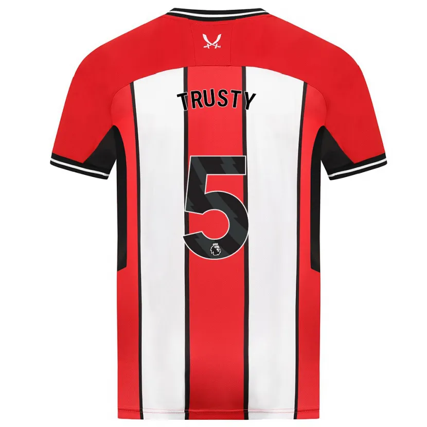 Danxen Mujer Camiseta Auston Trusty #5 Rojo 1ª Equipación 2023/24 La Camisa