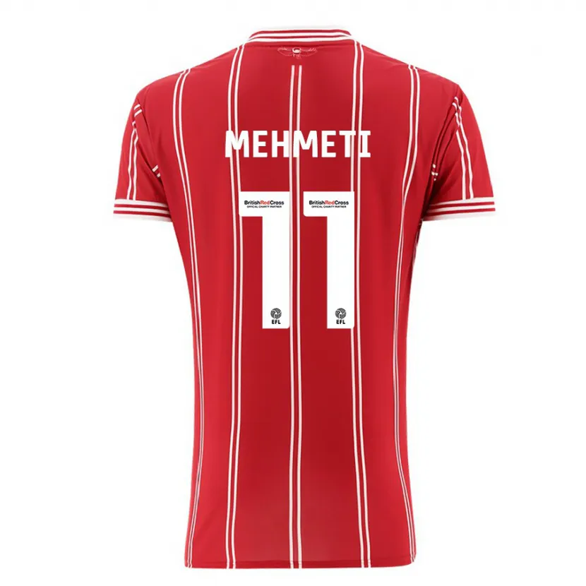 Danxen Mujer Camiseta Anis Mehmeti #11 Rojo 1ª Equipación 2023/24 La Camisa