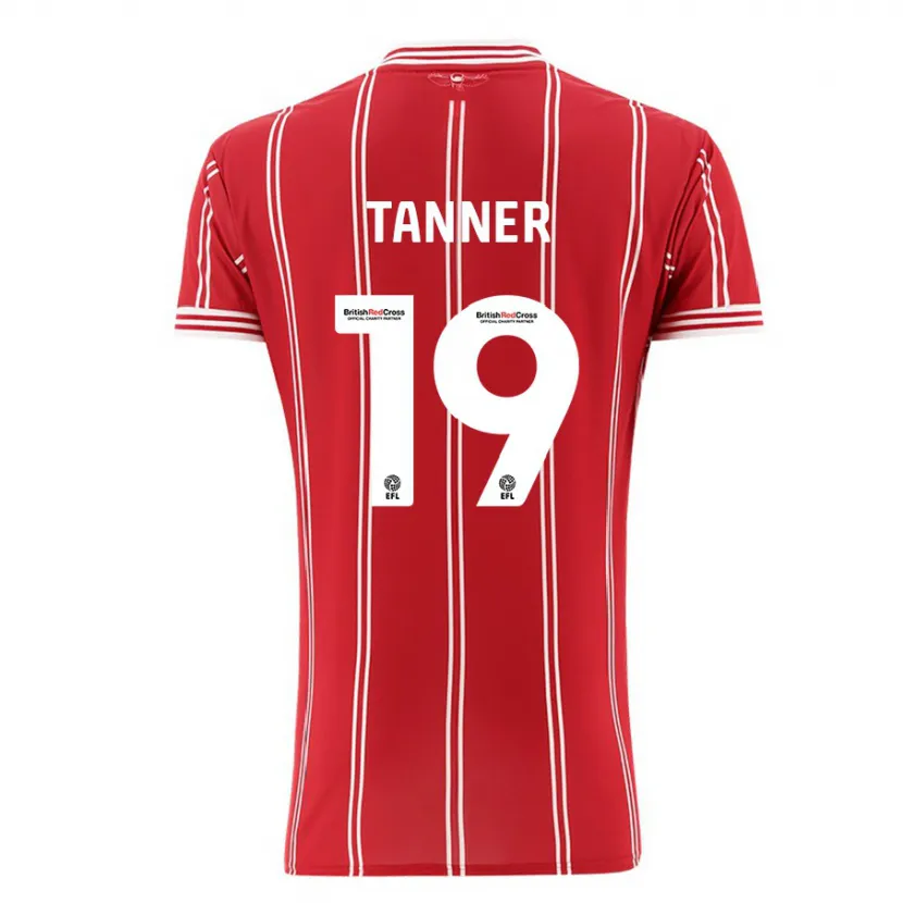 Danxen Mujer Camiseta George Tanner #19 Rojo 1ª Equipación 2023/24 La Camisa