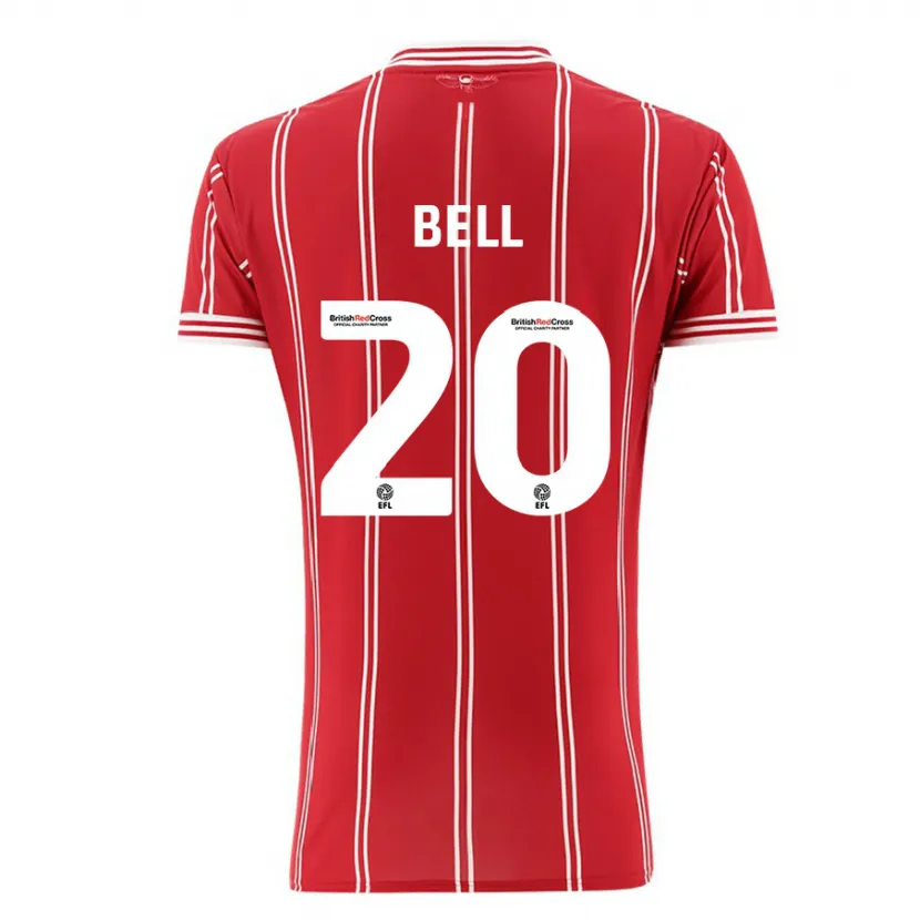 Danxen Mujer Camiseta Sam Bell #20 Rojo 1ª Equipación 2023/24 La Camisa