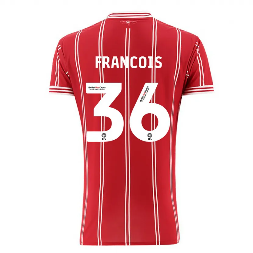 Danxen Mujer Camiseta Marlee Francois #36 Rojo 1ª Equipación 2023/24 La Camisa