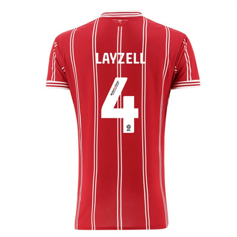 Danxen Mujer Camiseta Naomi Layzell #4 Rojo 1ª Equipación 2023/24 La Camisa