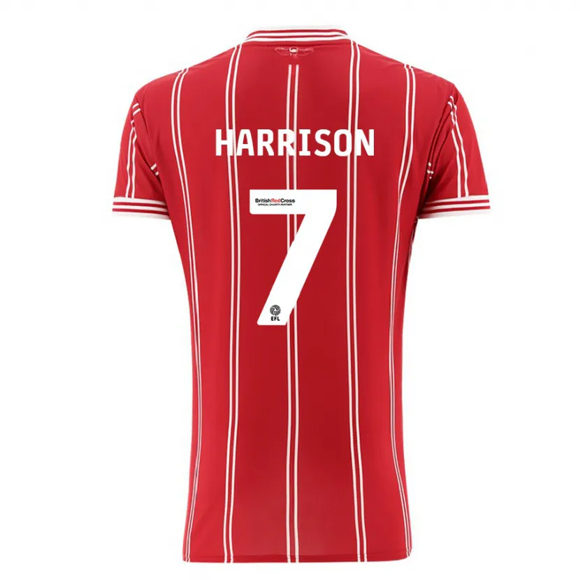 Danxen Mujer Camiseta Abi Harrison #7 Rojo 1ª Equipación 2023/24 La Camisa