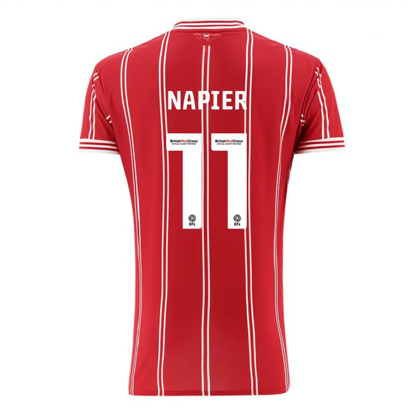 Danxen Mujer Camiseta Jamie-Lee Napier #11 Rojo 1ª Equipación 2023/24 La Camisa