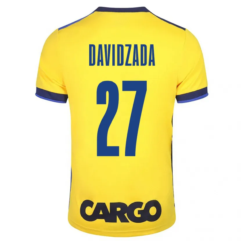 Danxen Mujer Camiseta Ofir Davidzada #27 Amarillo 1ª Equipación 2023/24 La Camisa