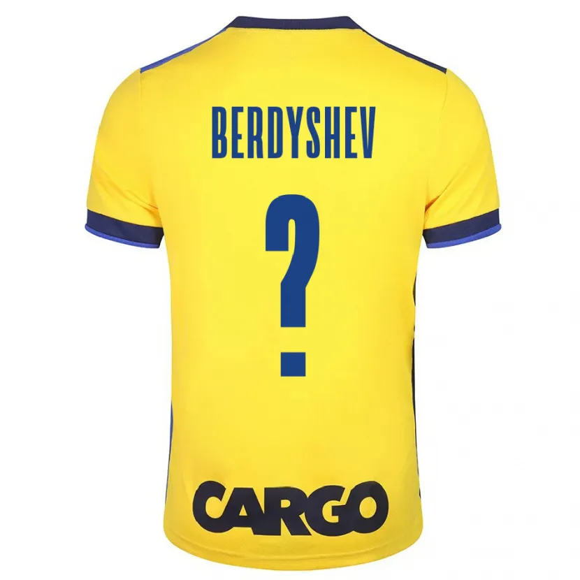 Danxen Mujer Camiseta Tikhon Berdyshev #0 Amarillo 1ª Equipación 2023/24 La Camisa