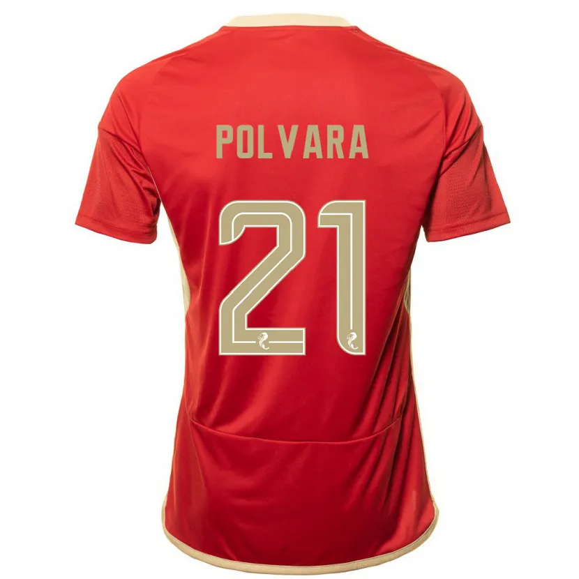 Danxen Mujer Camiseta Dante Polvara #21 Rojo 1ª Equipación 2023/24 La Camisa