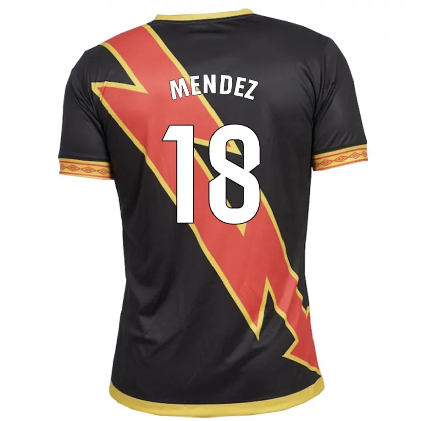 Danxen Mujer Camiseta Diego Méndez #18 Negro 2ª Equipación 2023/24 La Camisa