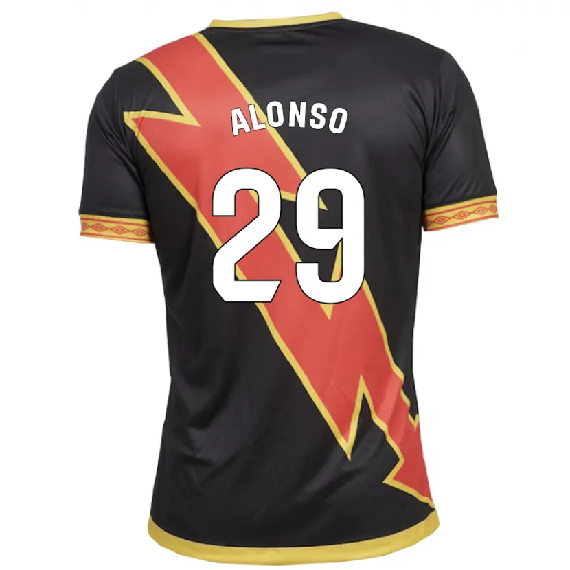 Danxen Mujer Camiseta Sergio Alonso #29 Negro 2ª Equipación 2023/24 La Camisa