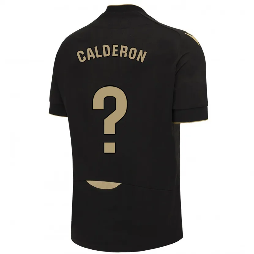 Danxen Mujer Camiseta Martín Calderón #0 Negro 2ª Equipación 2023/24 La Camisa