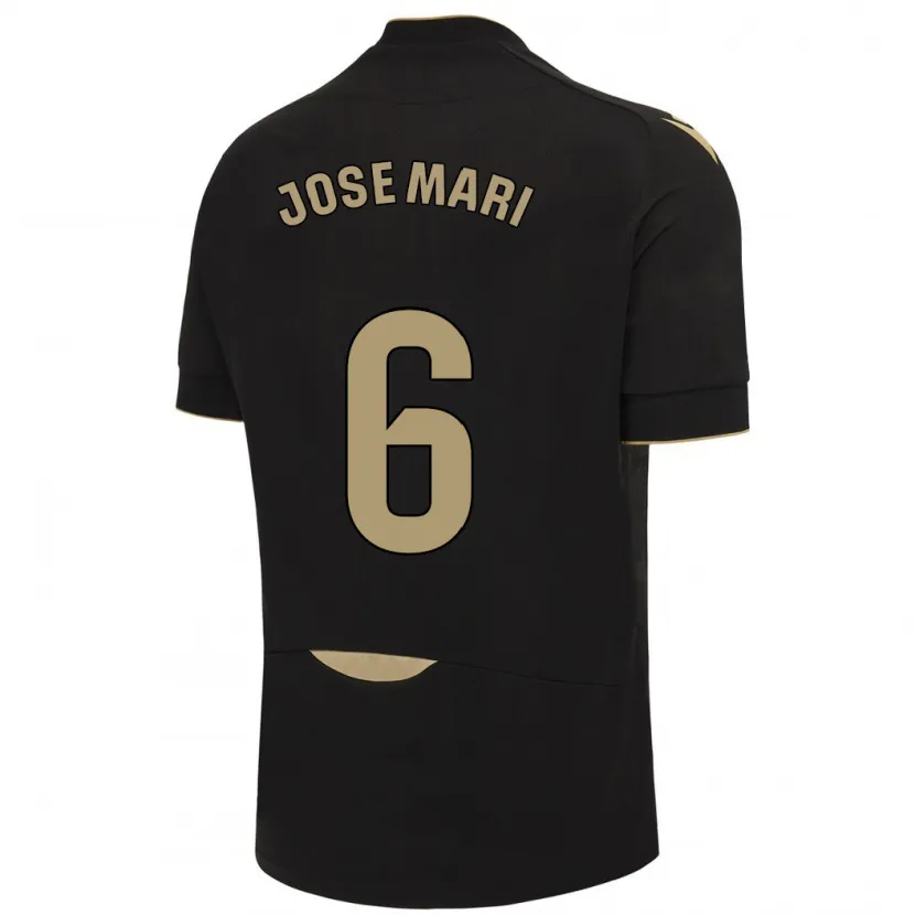 Danxen Mujer Camiseta José Mari #6 Negro 2ª Equipación 2023/24 La Camisa