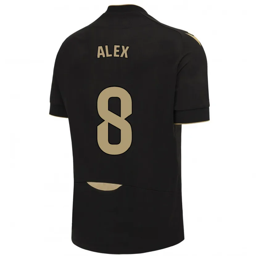 Danxen Mujer Camiseta Álex Fernández #8 Negro 2ª Equipación 2023/24 La Camisa