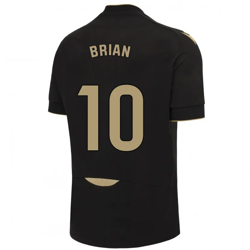 Danxen Mujer Camiseta Brian Ocampo #10 Negro 2ª Equipación 2023/24 La Camisa