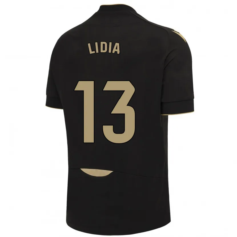 Danxen Mujer Camiseta Lidia Rincón García #13 Negro 2ª Equipación 2023/24 La Camisa