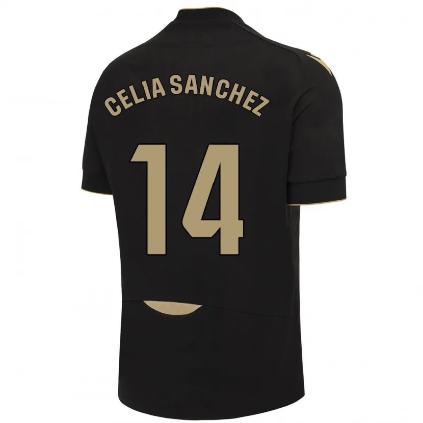 Danxen Mujer Camiseta Celia Sánchez García #14 Negro 2ª Equipación 2023/24 La Camisa