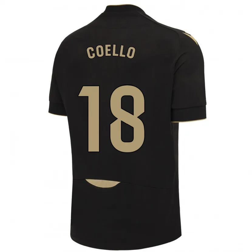 Danxen Mujer Camiseta María Del Carmen Coello Vidal #18 Negro 2ª Equipación 2023/24 La Camisa