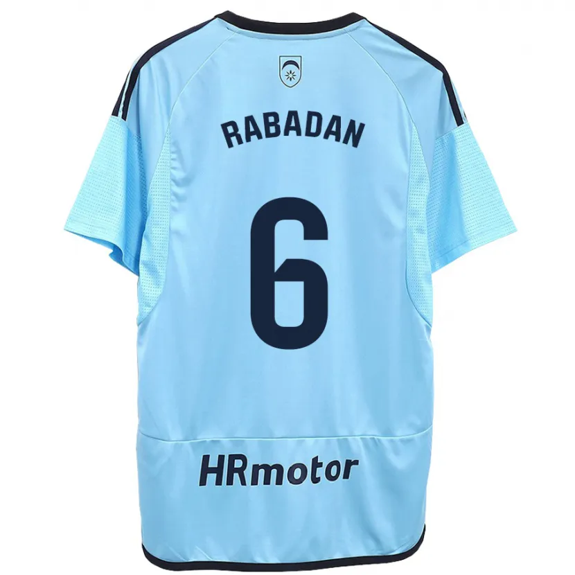 Danxen Mujer Camiseta David Rabadán #6 Azul 2ª Equipación 2023/24 La Camisa