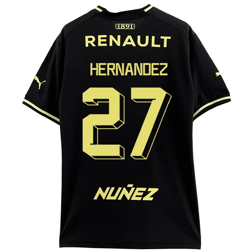 Danxen Mujer Camiseta Lucas Hernández #27 Negro 2ª Equipación 2023/24 La Camisa