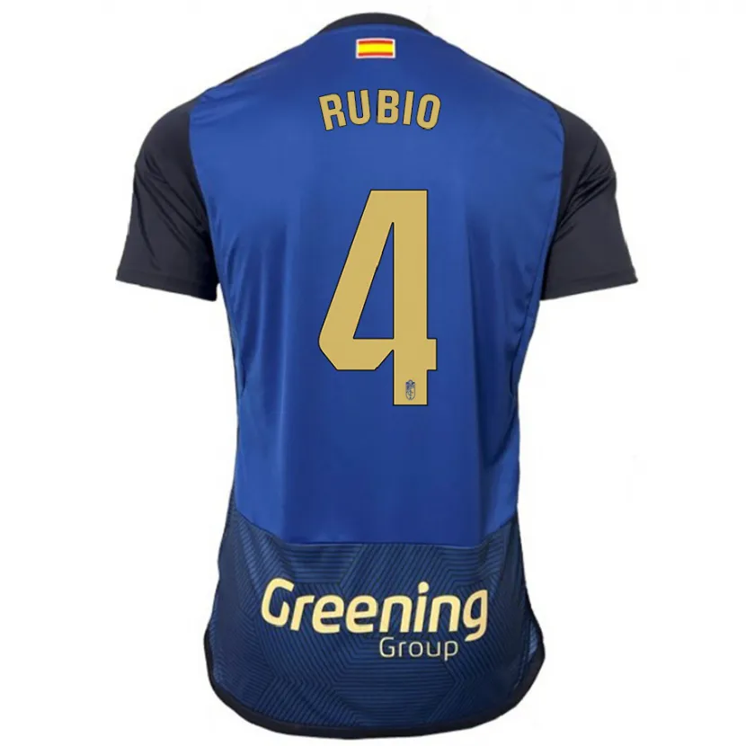 Danxen Mujer Camiseta Miguel Rubio #4 Armada 2ª Equipación 2023/24 La Camisa