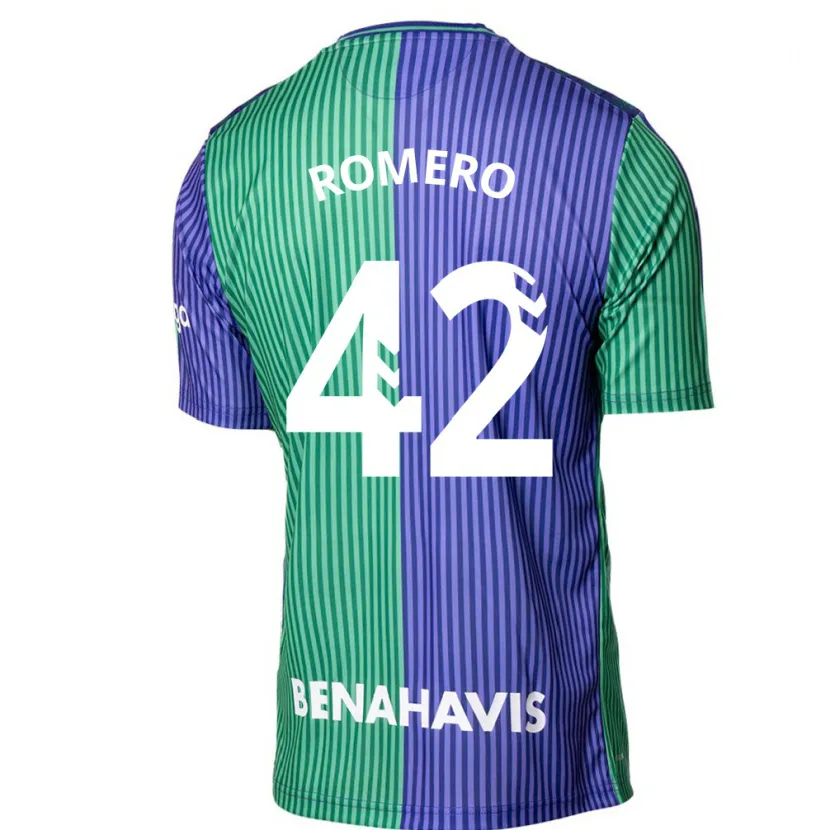 Danxen Mujer Camiseta Andrea Romero #42 Verde Azul 2ª Equipación 2023/24 La Camisa